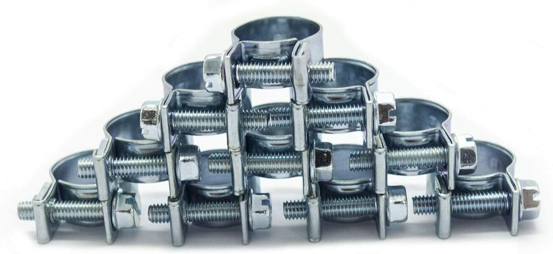 CUQFVAT 3/8"Hose Clamp 1/4" 5/16" Fuel Injection Hose Clamps Hose Clamp Kit Fuel Line Clips Small Hose Clamps Screw Clamps For Automotive Diesel Petrol Pipe(33 Pcs) - Image 2